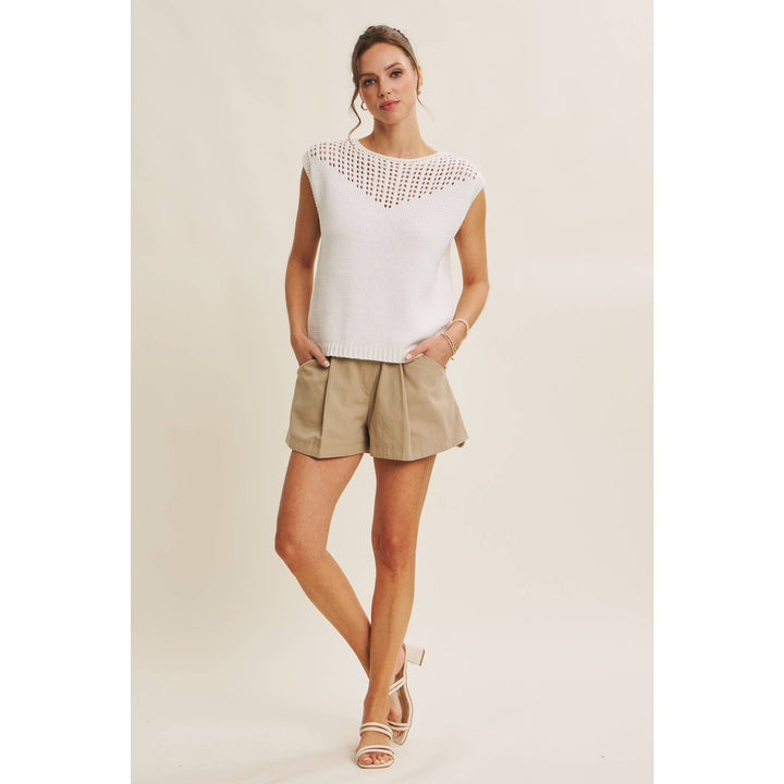 Weekend in Tuscany Open-Knit Sweater Top – 3 Colors