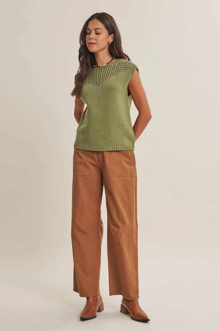 Weekend in Tuscany Open-Knit Sweater Top – 3 Colors