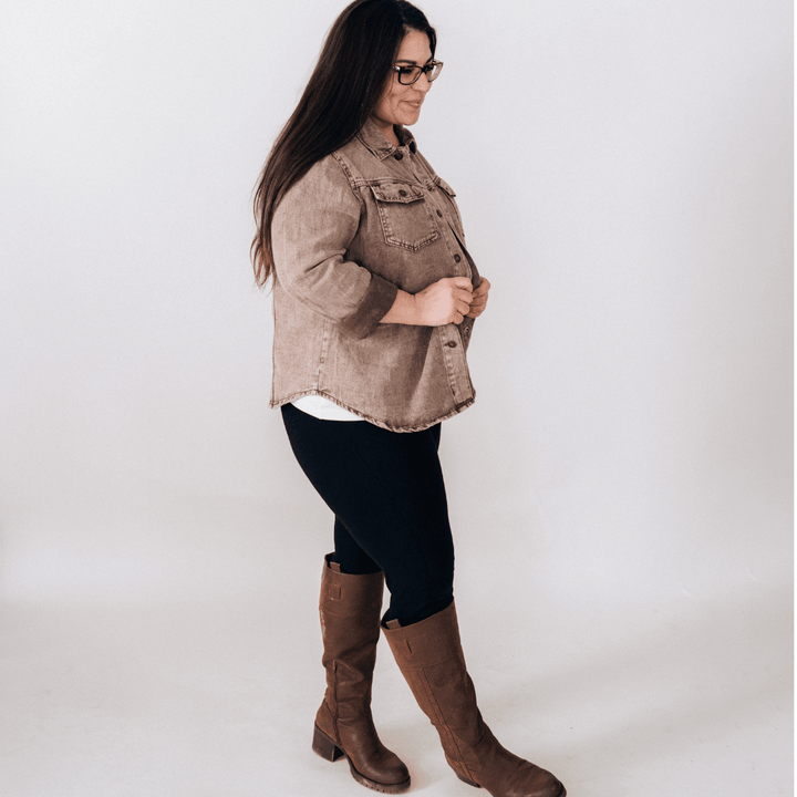 Brown Denim Jacket - Adult