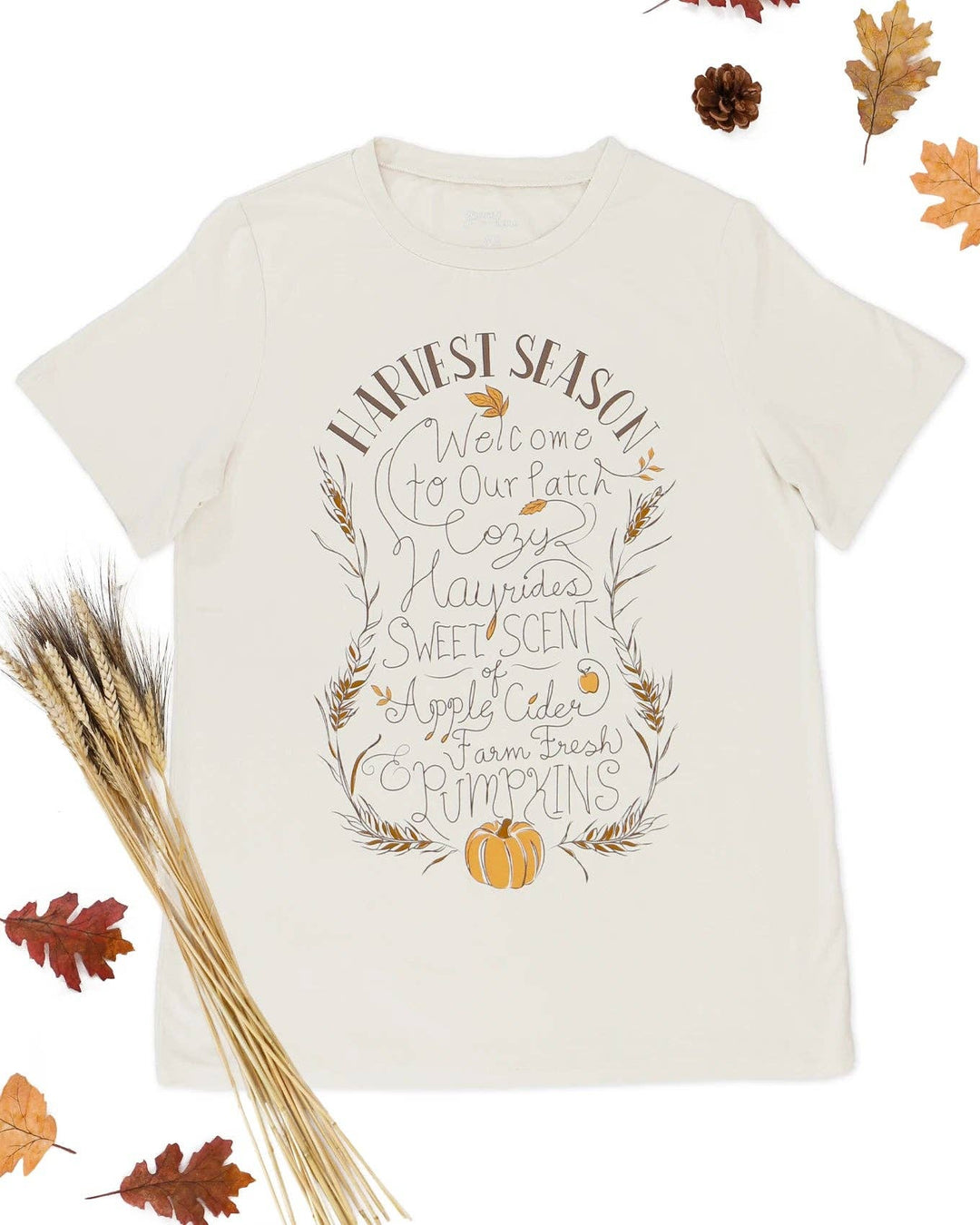 Grace and Lace Girlfriend Fit Graphic Tee - Harvest Season