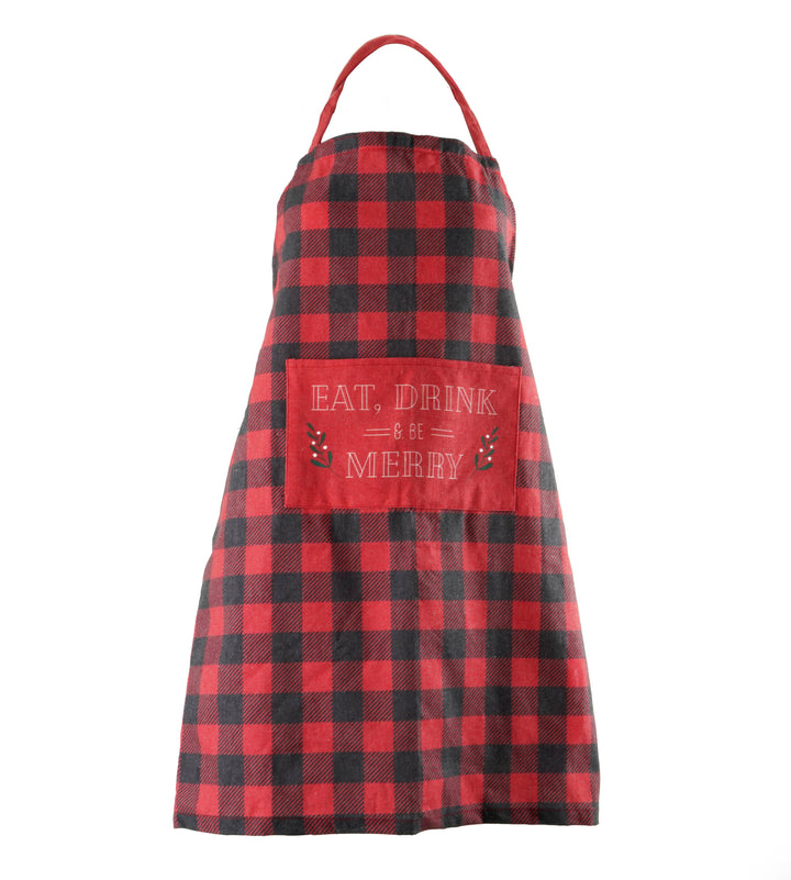 Krumbs Kitchen Farmhouse Holiday Apron - Eat, Drink & Be Merry