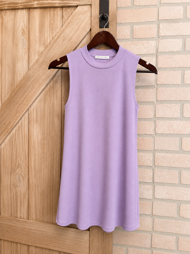 Lavender Lane Flowy Ribbed Tank