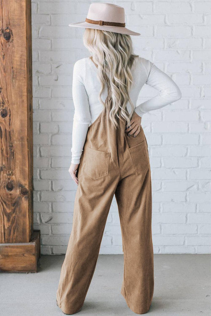 Mocha Corduroy Overalls