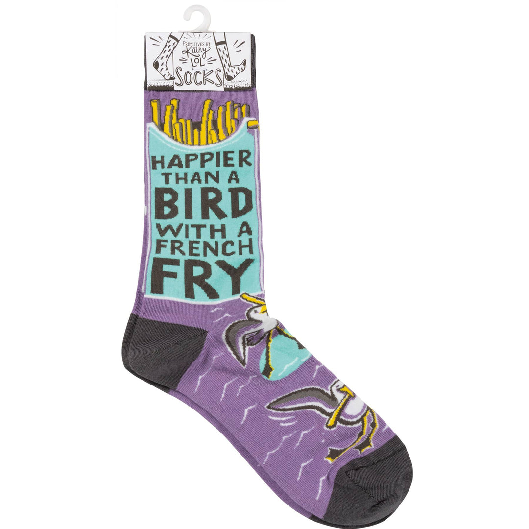 Happier Than A Bird With A French Fry Socks