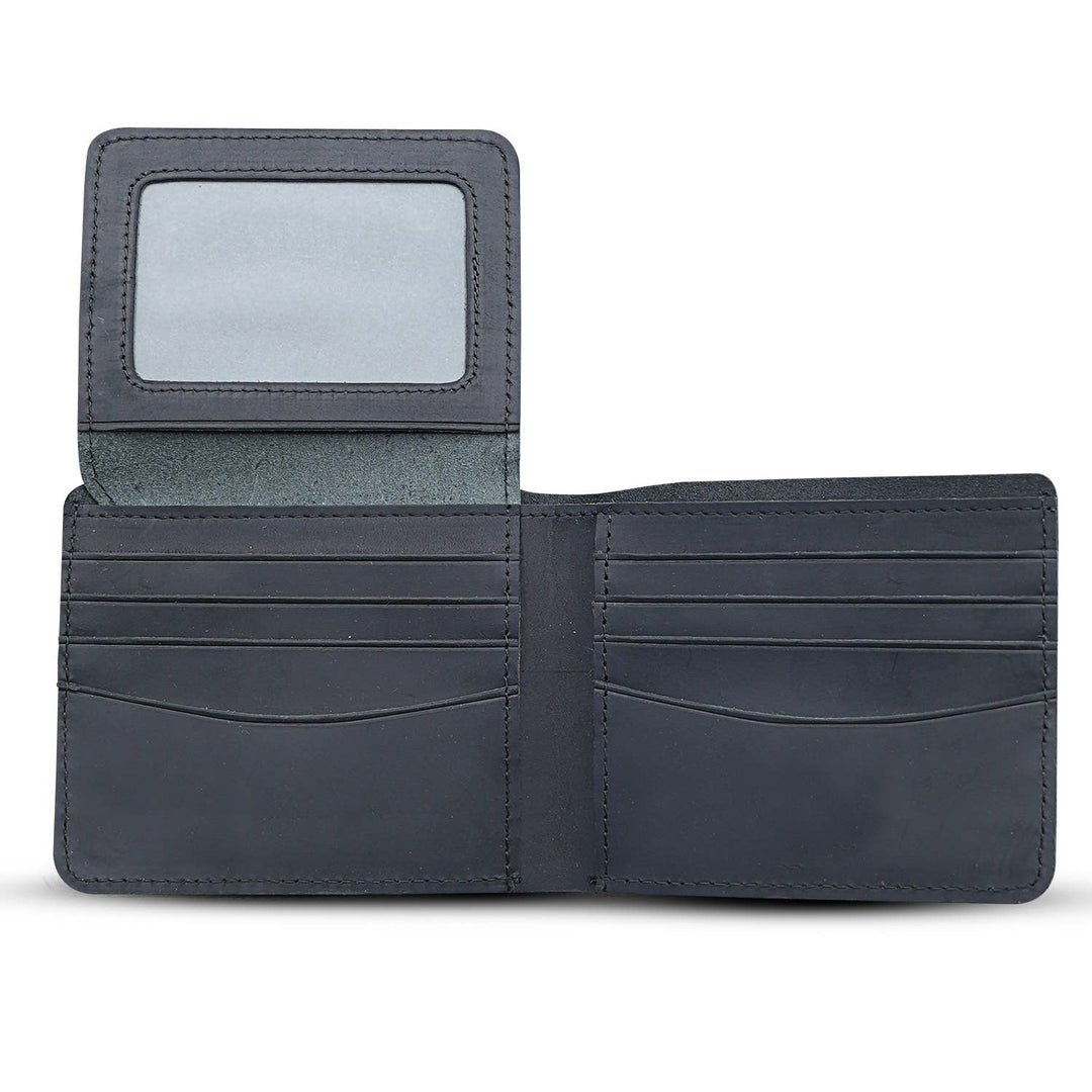 Men's Genuine Leather Wallet with Flap out ID and RFID Technology - 3 colors