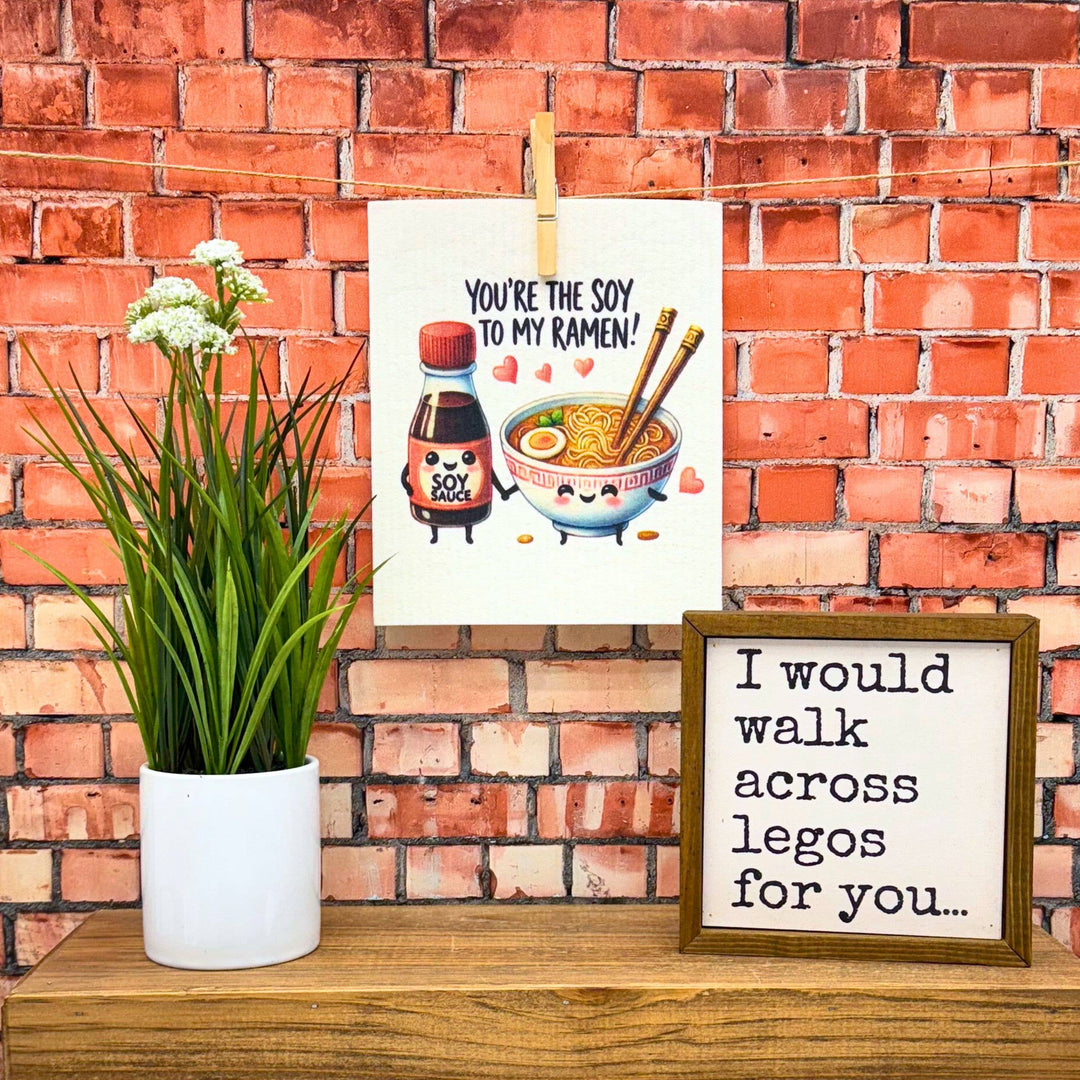 Soy to my Ramen Funny Swedish Dishcloth - Valentines Gift