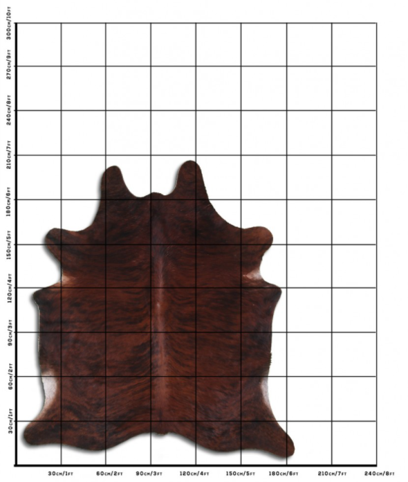 A Grade - Medium Dark Brindle  - Brazilian Cowhide Rug