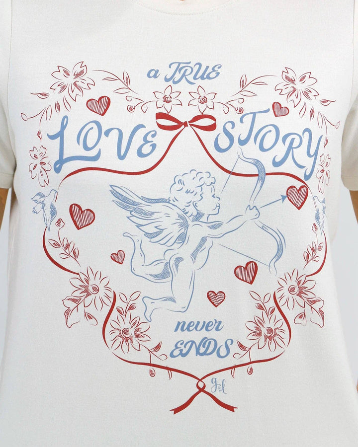 Crew Neck Graphic Tee - True Love