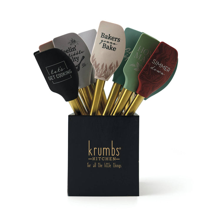 Krumbs Kitchen Elements Spatula w/Metallic Gold Handle - 6 styles/colors