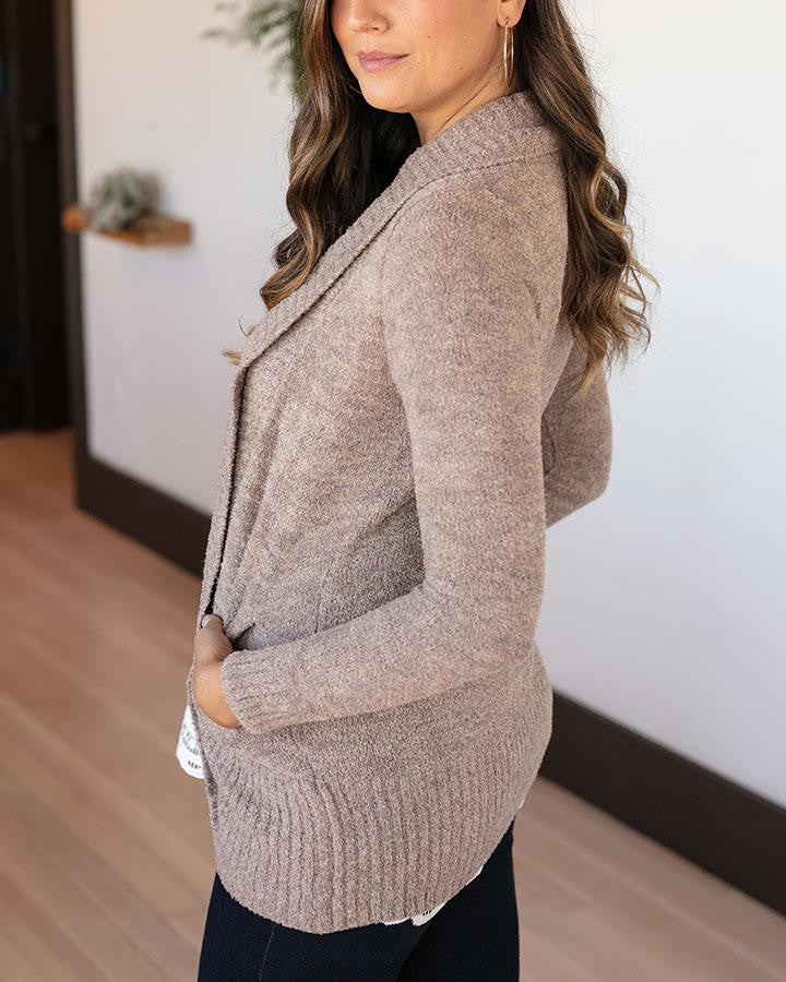 Grace and Lace Lush Bambü™ Circle Cardi - Heathered Taupe