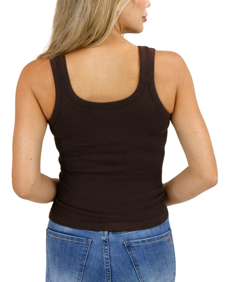 Grace and Lace-Chocolate Brown Brami Tank