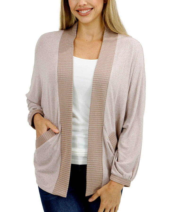 Grace and Lace- Buttery Soft Blushing Fawn Cocoon Cardi