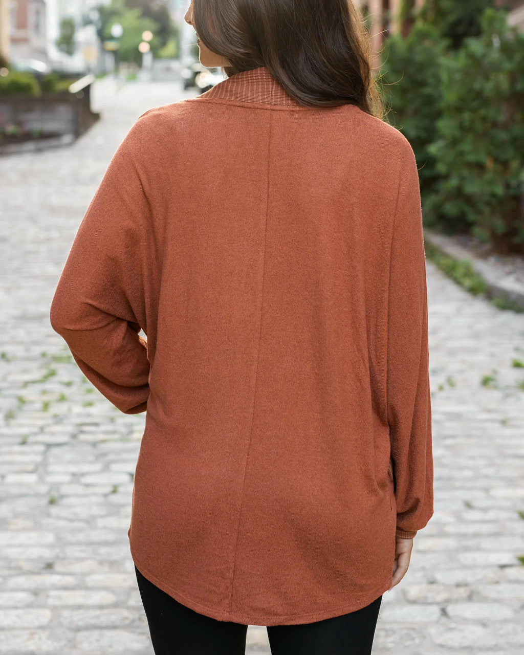 Grace and Lace- Buttery Soft Cinnamon Cocoon Cardi