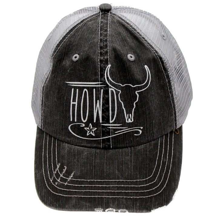 Howdy Trucker Cap - Distressed Grey