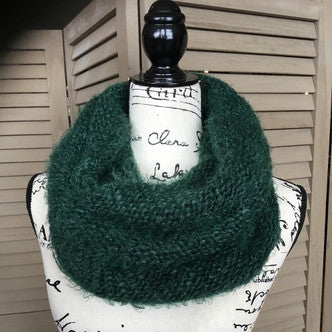 Tickled Pink Knit Winter Infinity Scarf - CWL822 - Green