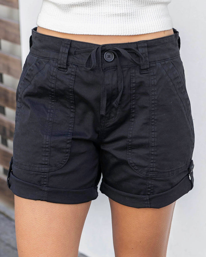 Grace and Lace - Black Cargo Shorts