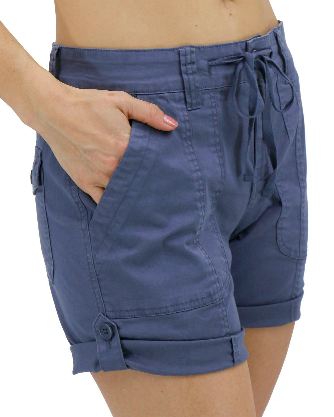 Grace and Lace - Soft Navy Cargo Shorts