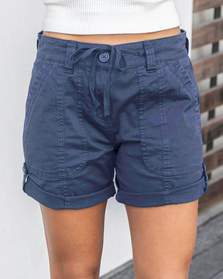 Grace and Lace - Soft Navy Cargo Shorts