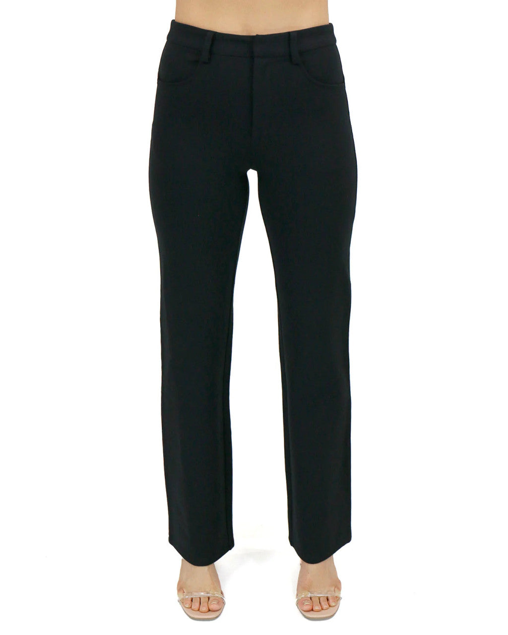 Grace and Lace- Fab-Fit Work Pant - Straight Leg in Black