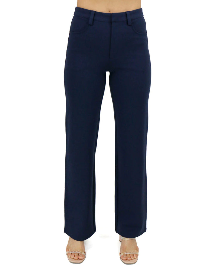 Grace and Lace- Fab-Fit Work Pant - Straight Leg In Navy