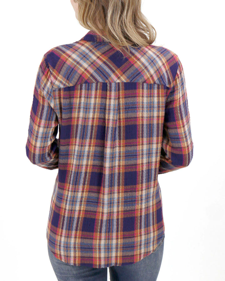 Grace and Lace Favorite Button Up Plaid - Mixed Jewel