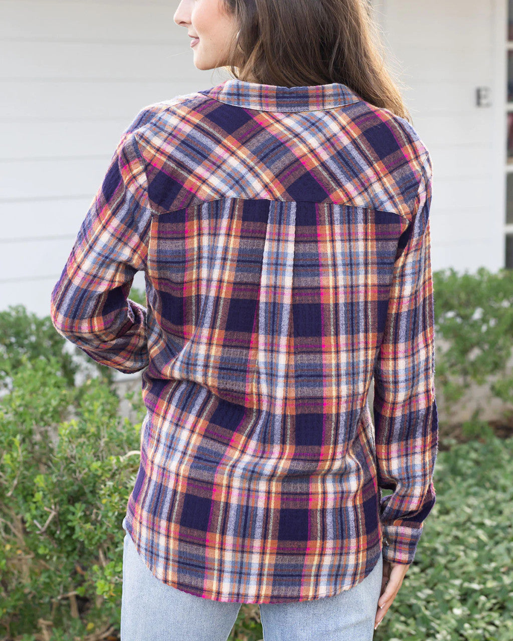 Grace and Lace Favorite Button Up Plaid - Mixed Jewel