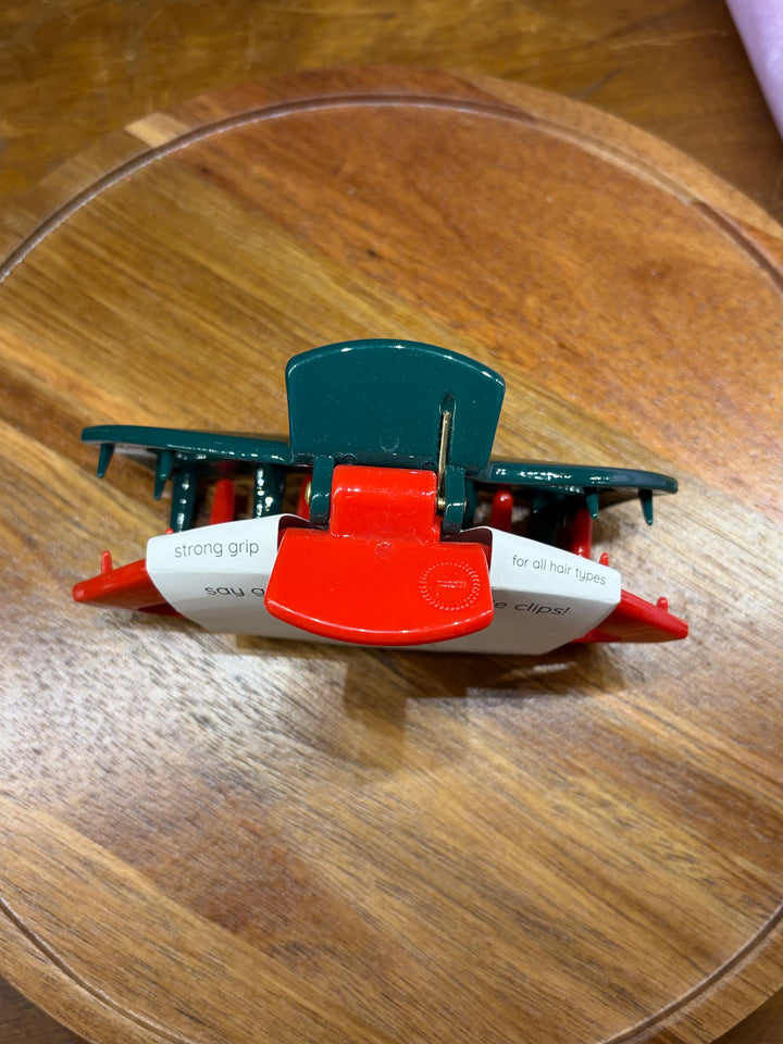 Open Claw Clip| Large| Red and Green
