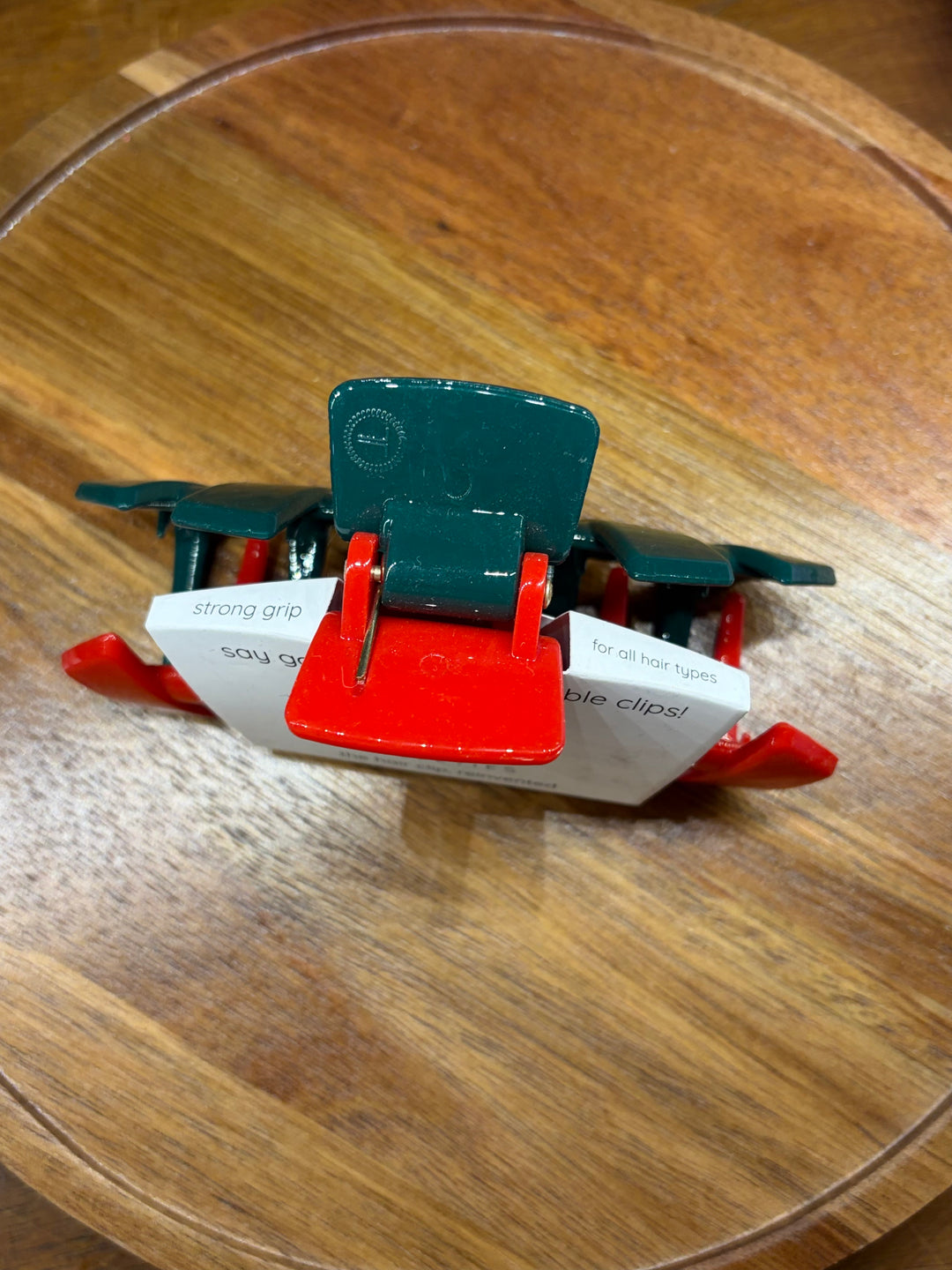 Claw Clip| Large| Red and Green