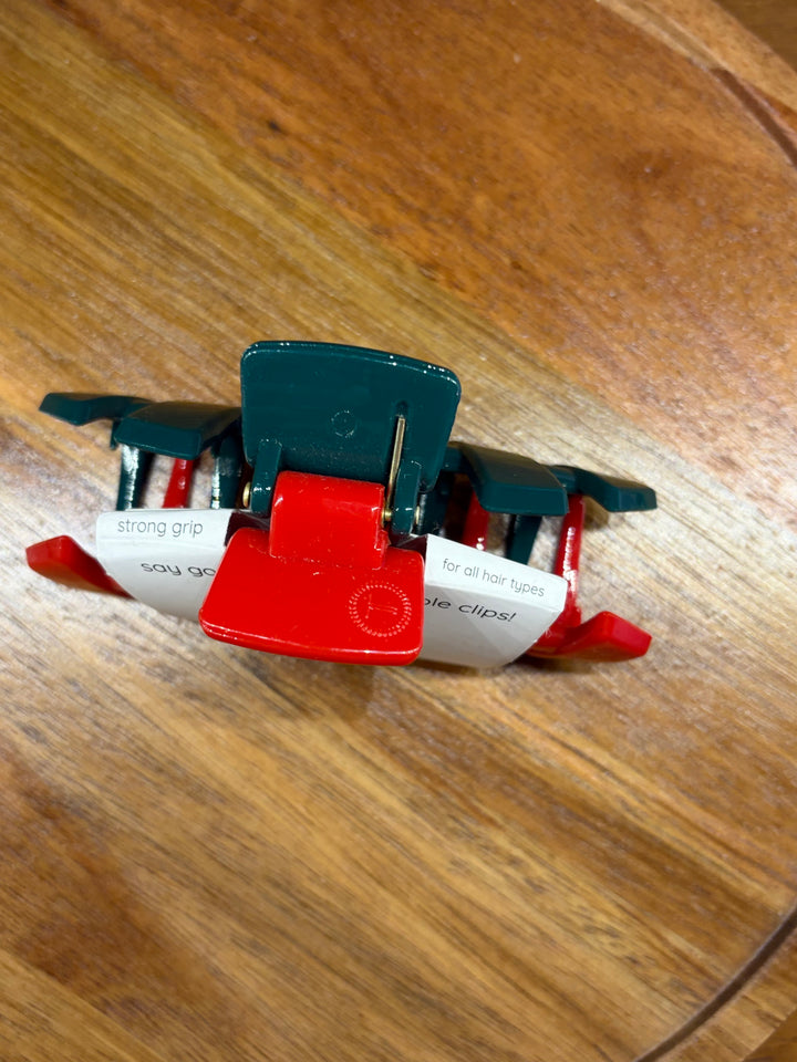 Claw Clip| Medium| Red and Green