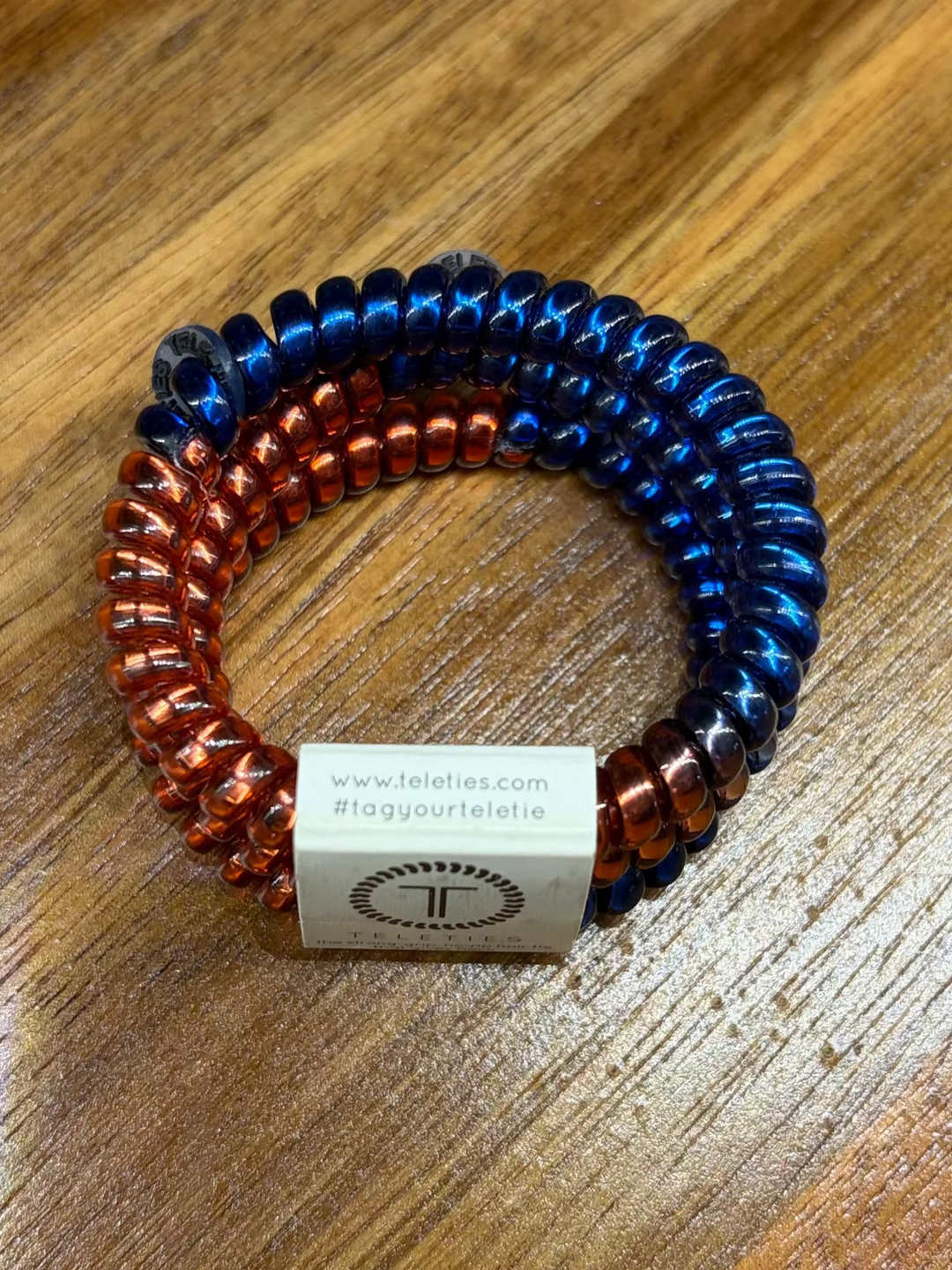 Blue and Orange Small Hair Ties