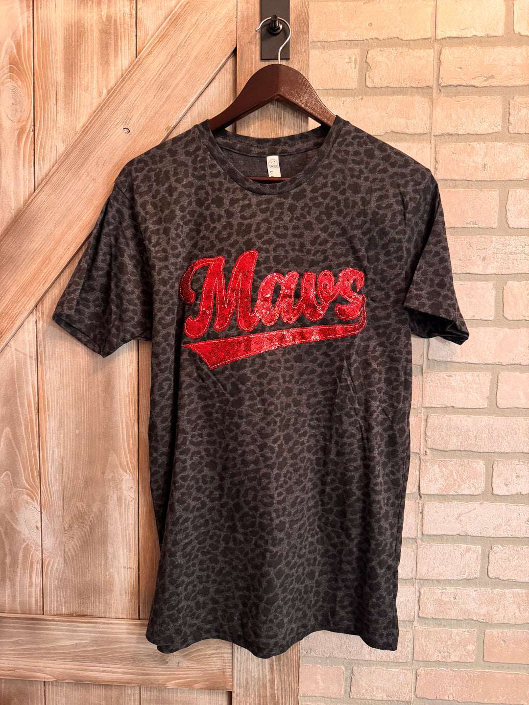 MAVS Gameday Short Sleeve Applique Cheetah Tee