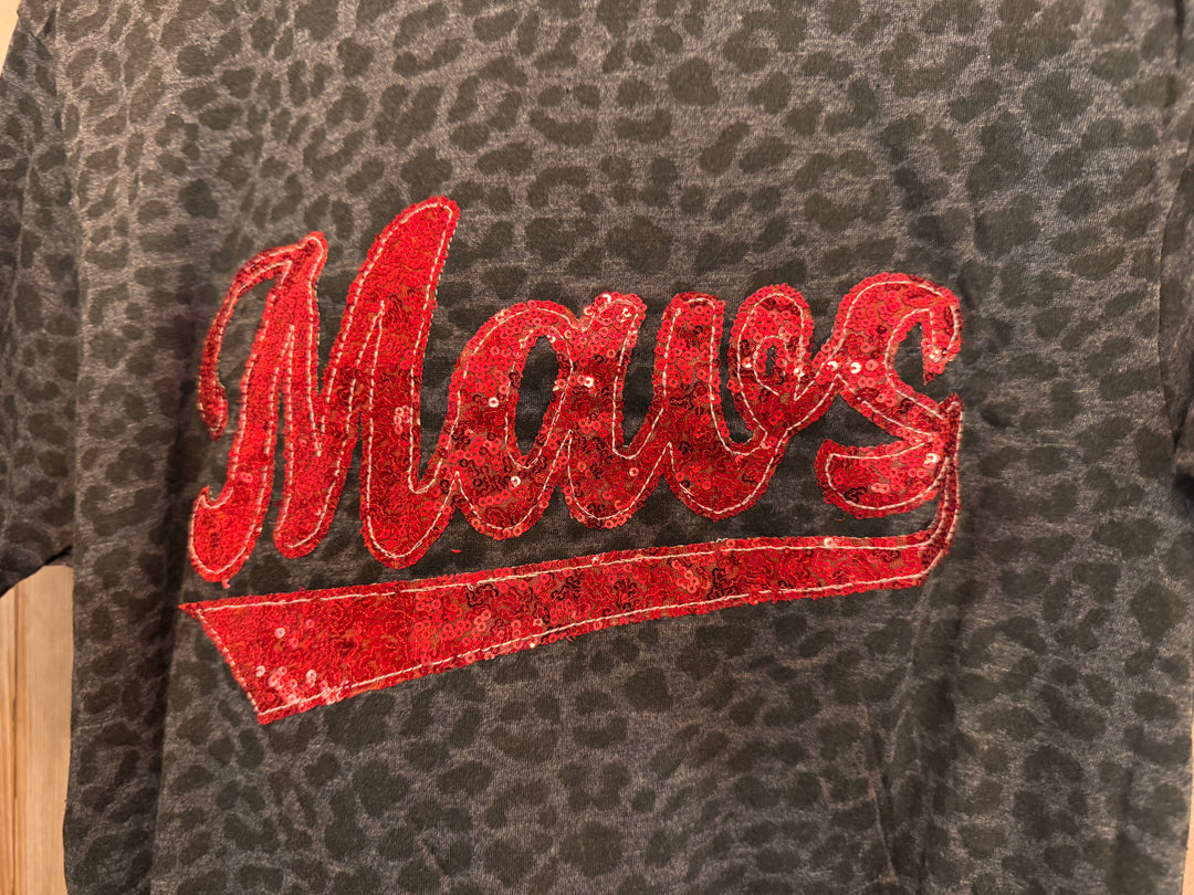 MAVS Gameday Short Sleeve Applique Cheetah Tee