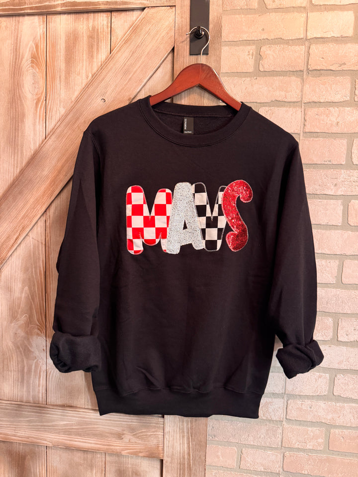 Modge Podge Mavs Gameday Applique Sweatshirt