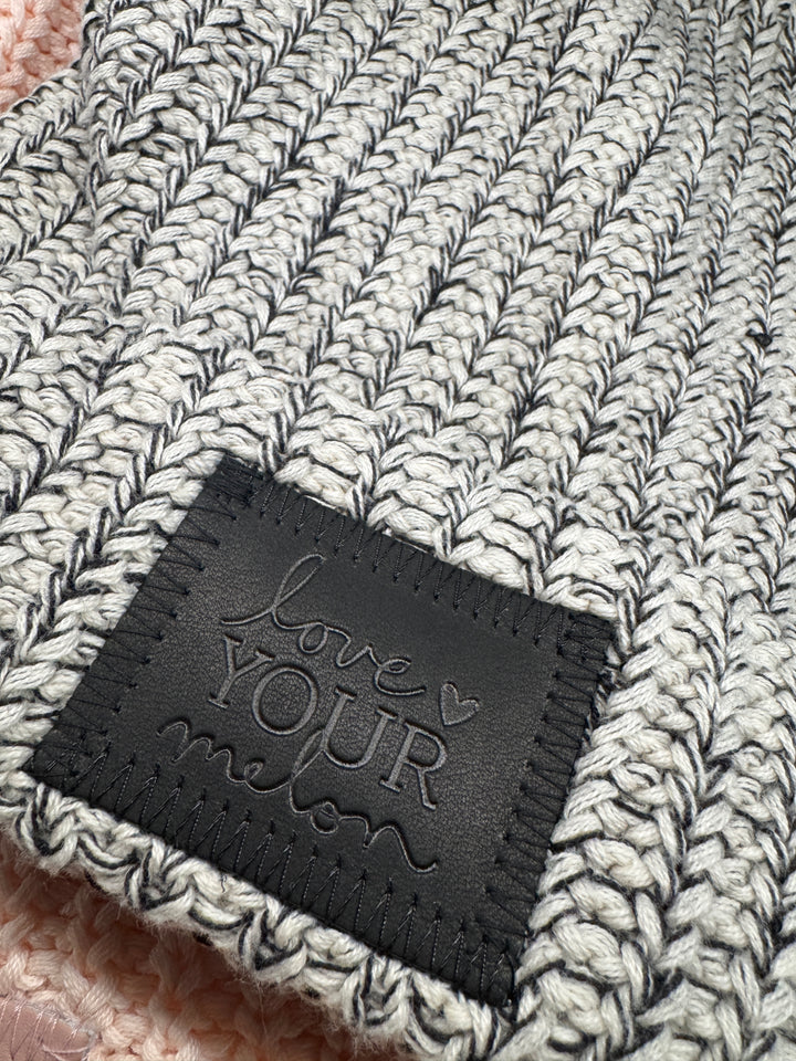 Love Your Melon Cuffed Classic Beanie - White/Charcoal