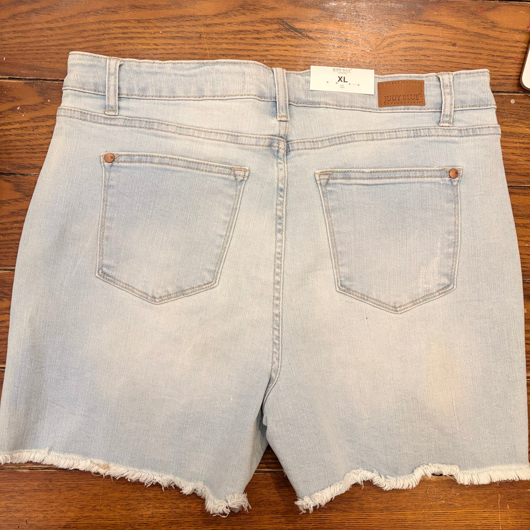 Judy Blue- Joanie High Waist Cut Off Denim Shorts