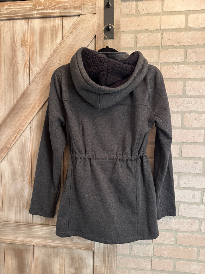 Grace and Lace Winter Utility Jacket with Hood - Dark Heathered Charcoal