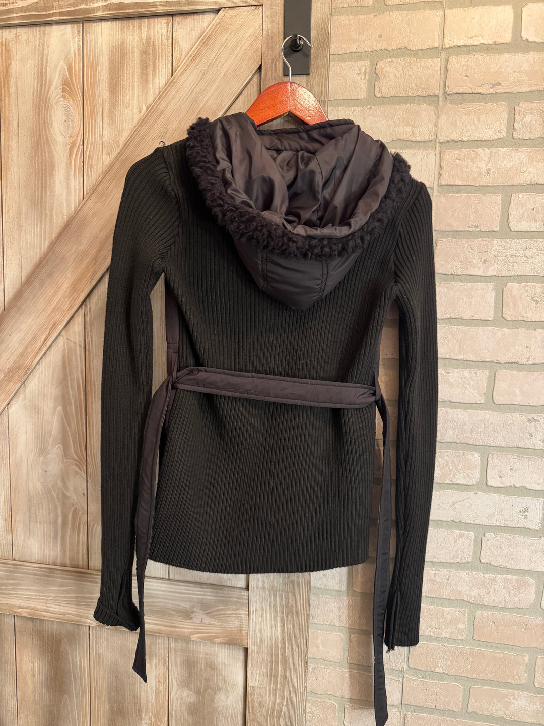 Grace and Lace Slim Fit Jacket with Hood - Black