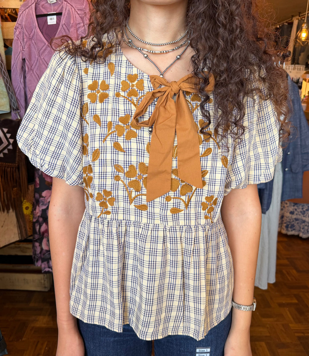 Country Charm Embroidered Blouse