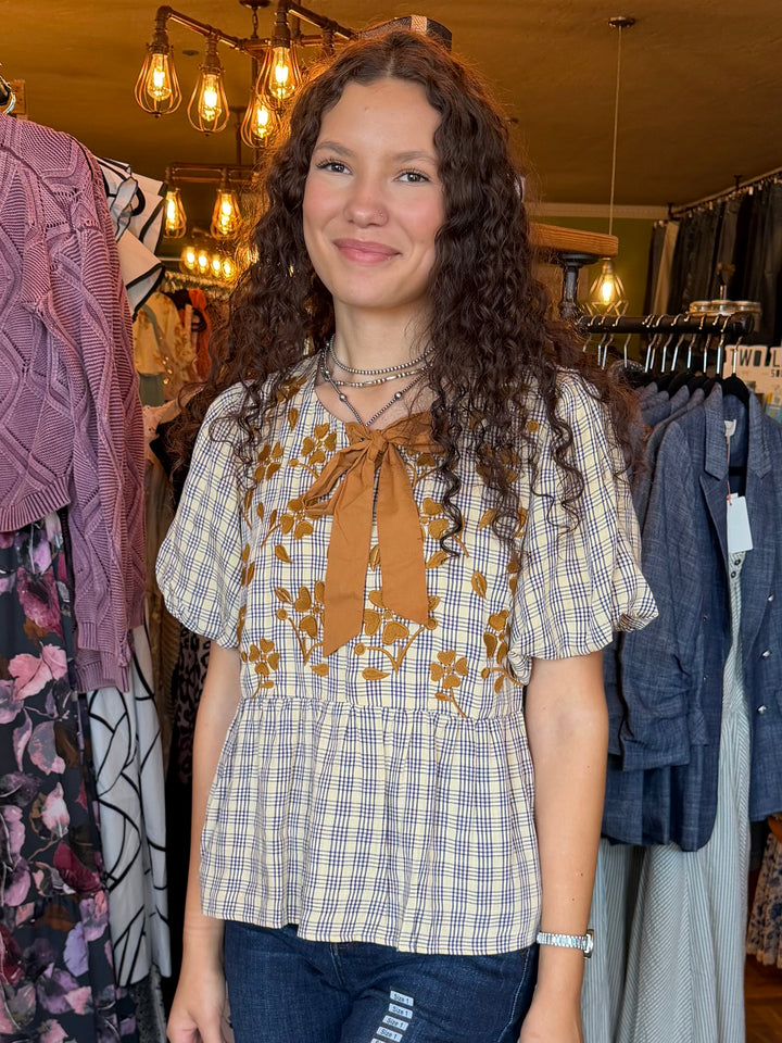 Country Charm Embroidered Blouse