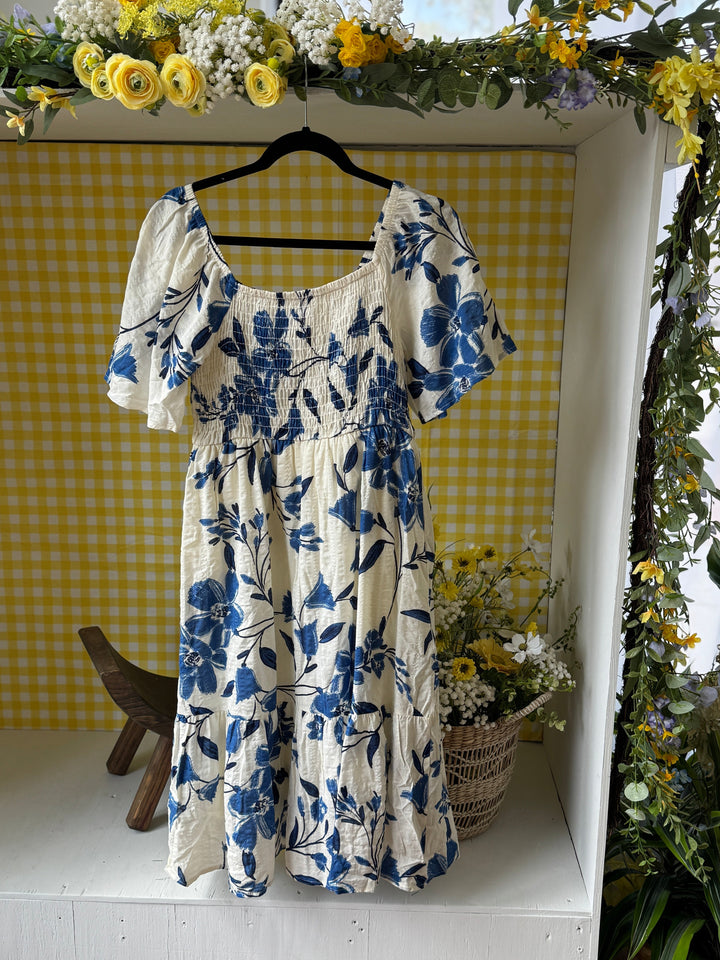 Bluebell Smocked Boho Midi Dress