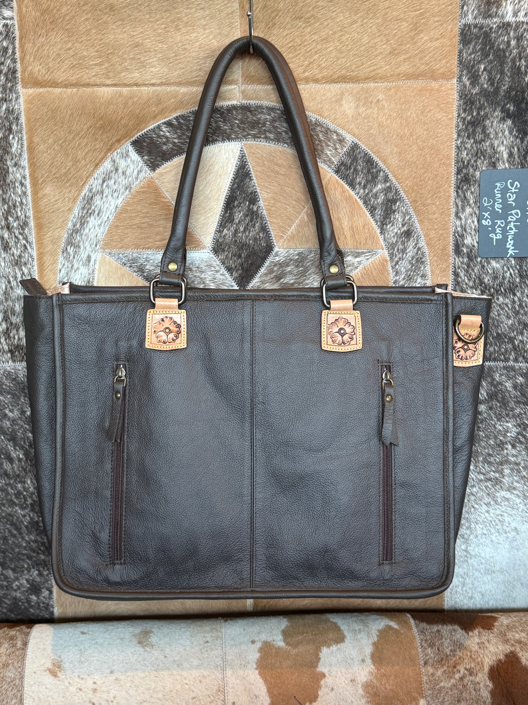 Sunflowers Cowhide Purse