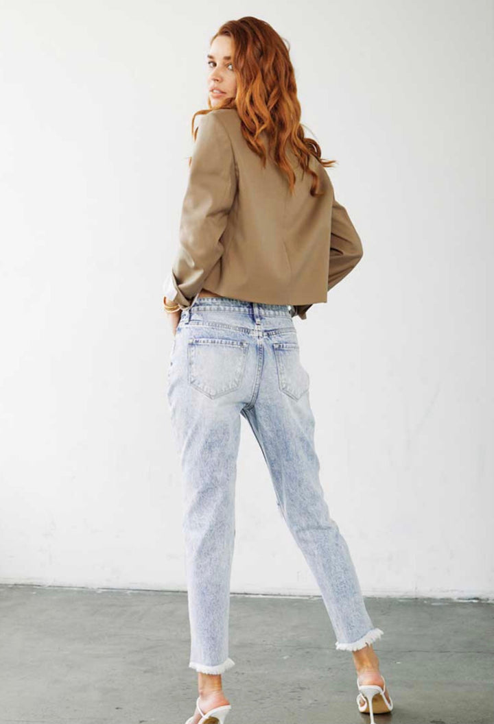 Kancan Collie High Rise Distressed Mom Jeans