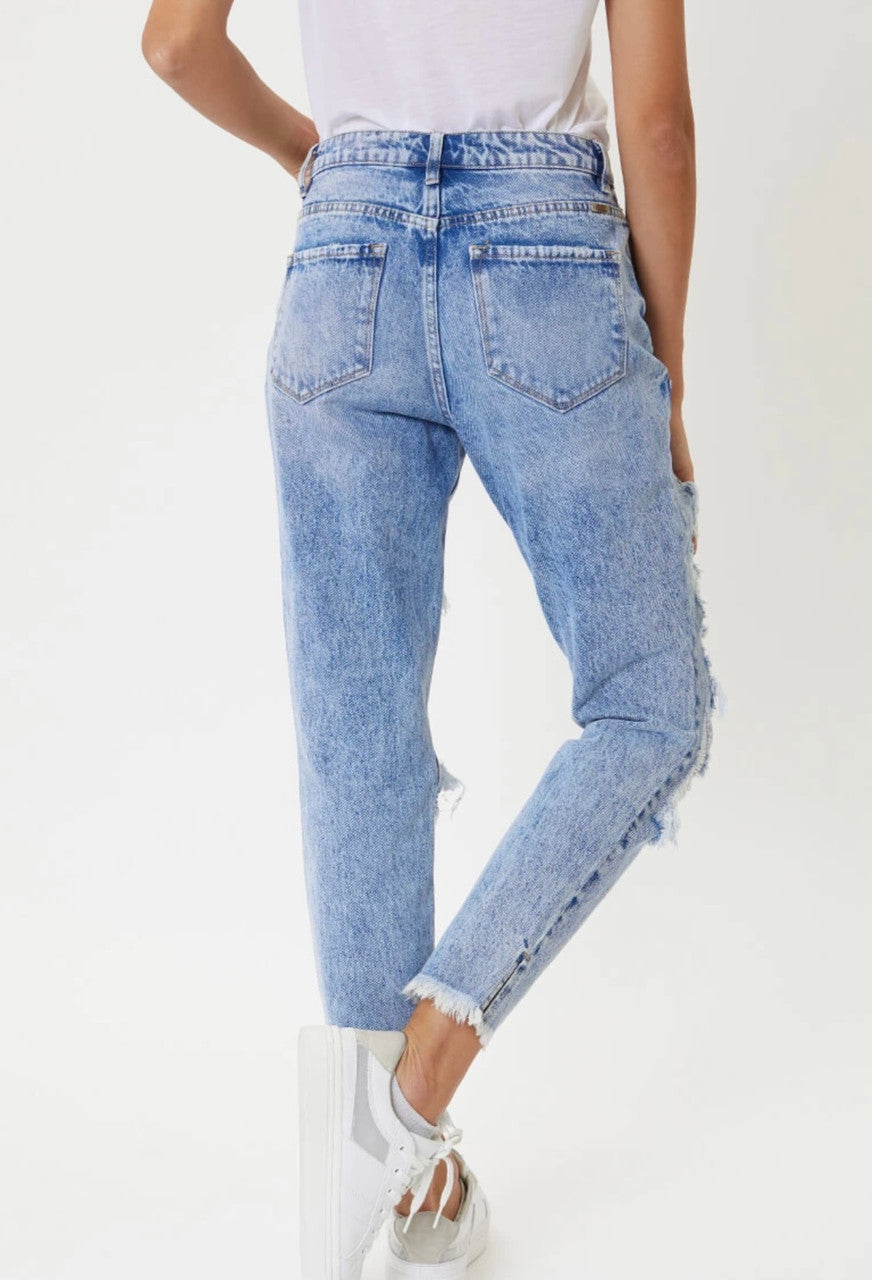 Kancan Collie High Rise Distressed Mom Jeans