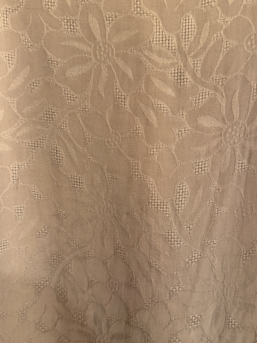 Whispered Petals Jacquard Blouse - Khaki