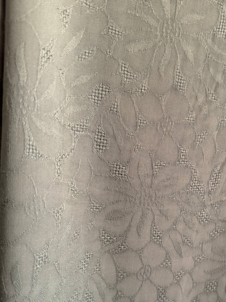 Whispered Petals Jacquard Blouse - Sage