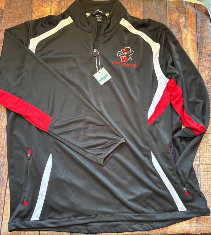 Mavericks Holloway Quarter Zip Color Blocked Unisex Jacket - Embroidered SV Mavericks (3XL)