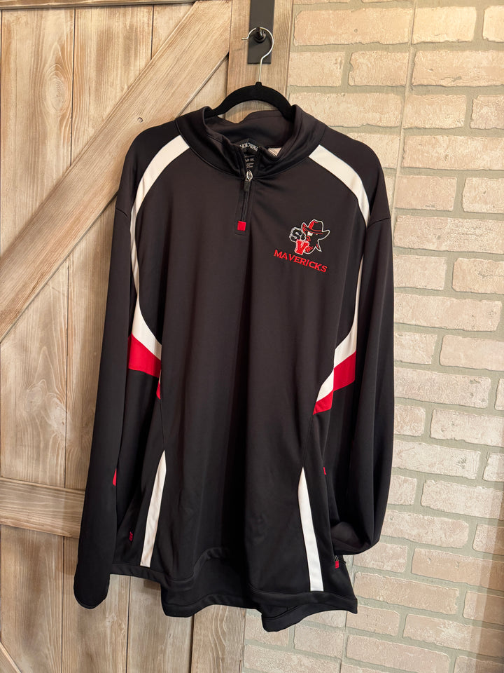 Mavericks Holloway Quarter Zip Color Blocked Unisex Jacket - Embroidered SV Mavericks (3XL)