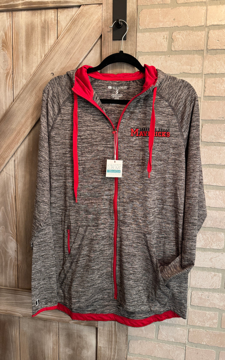 Mavericks Holloway Zip Up Hooded Unisex Force Jacket - Mavericks Text Logo Embroidery (Small)