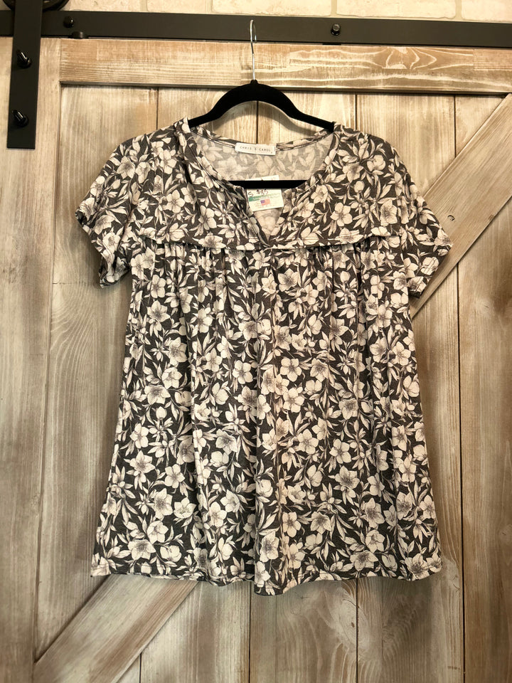 Midnight Garden Floral Knit Top