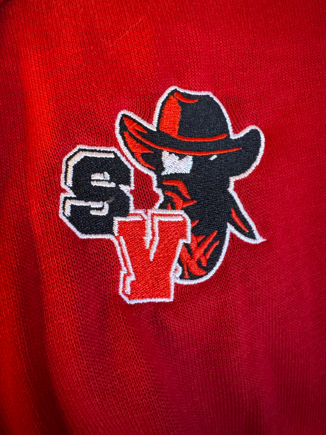 Lady Mavericks Cardigans - Regular & Plus Sizes - Red - Embroidered SV Mavericks Logo